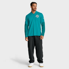 Miami Dolphins Sideline Dri-FIT Half-Zip Pullover - Aqua - Nike