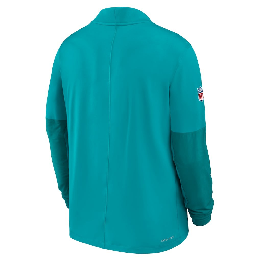 Miami Dolphins Sideline Dri-FIT Half-Zip Pullover - Aqua - Nike