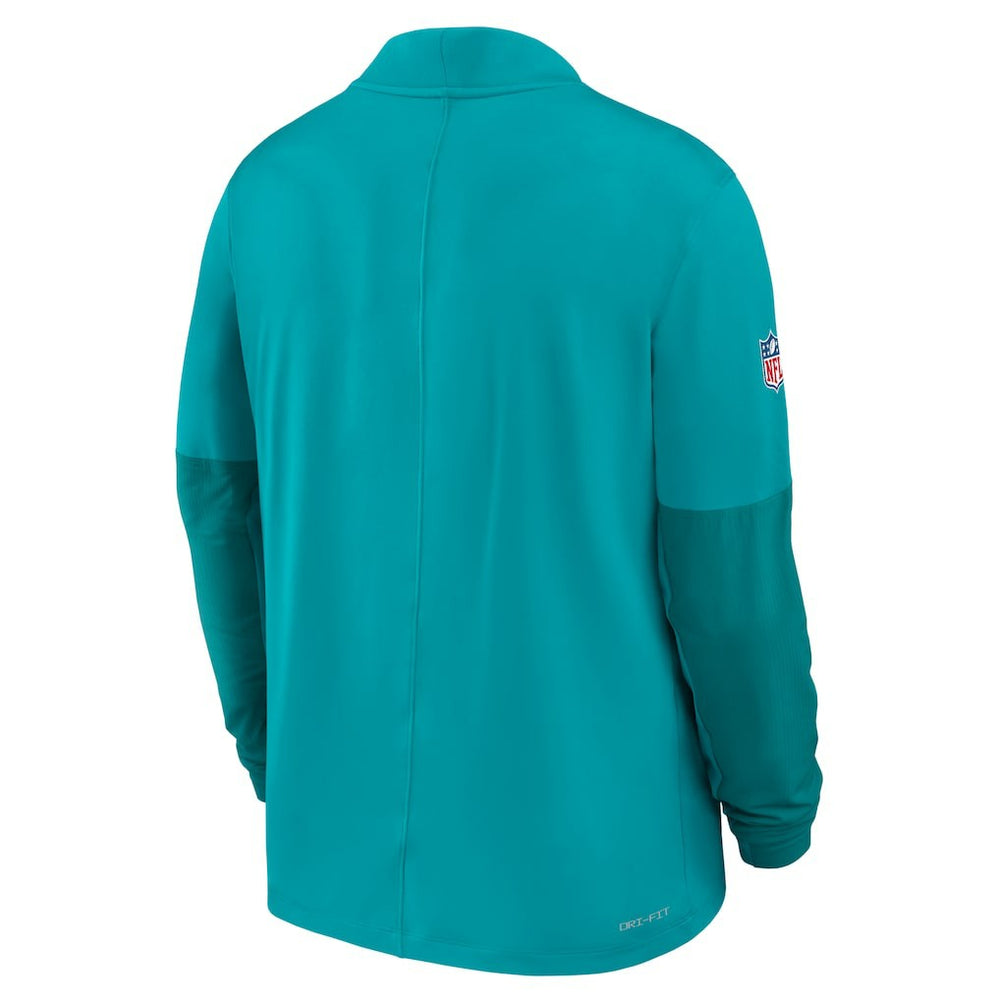 Miami Dolphins Sideline Dri-FIT Half-Zip Pullover - Aqua - Nike