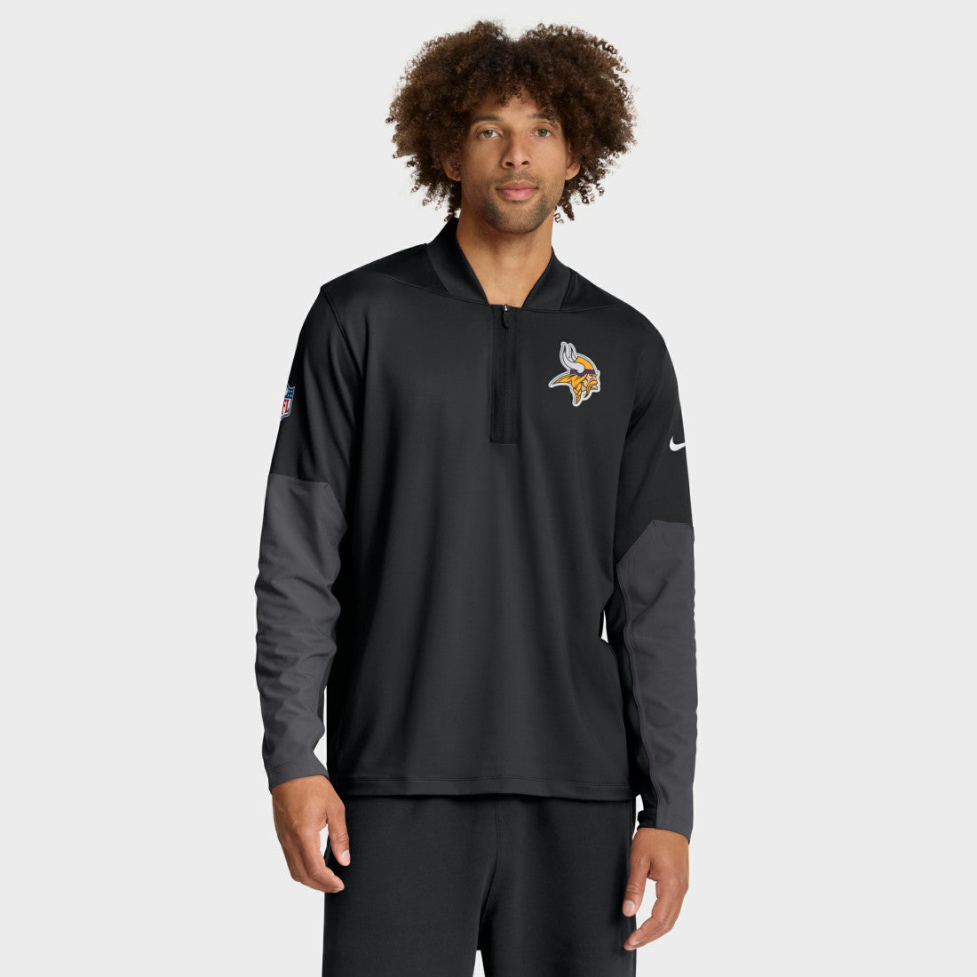 Minnesota Vikings Sideline Dri-FIT Half-Zip Pullover - Black - Nike