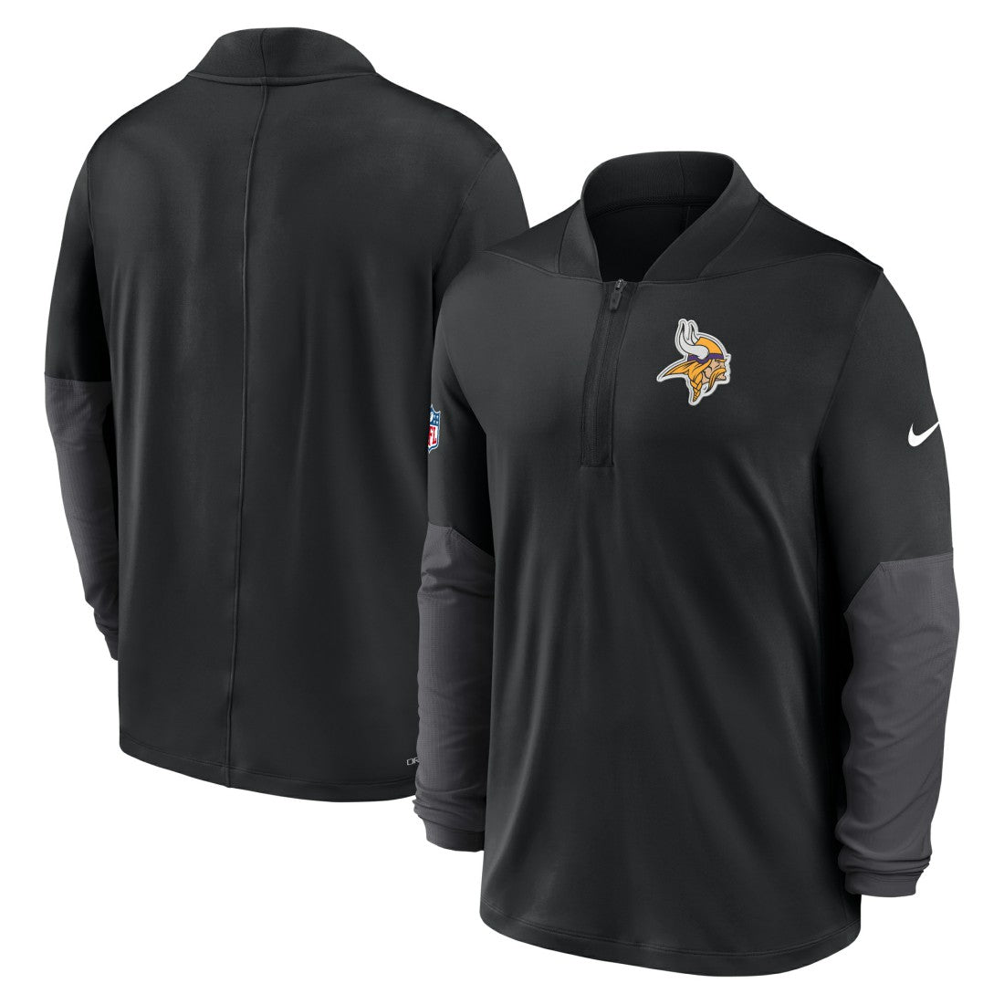 Minnesota Vikings Sideline Dri-FIT Half-Zip Pullover - Black - Nike