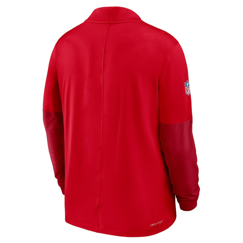 New England Patriots Sideline Dri-FIT Half-Zip Pullover - Red - Nike