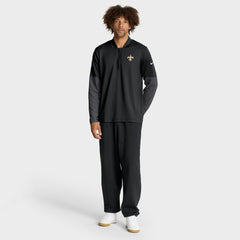 New Orleans Saints Sideline Dri-FIT Half-Zip Pullover - Black - Nike