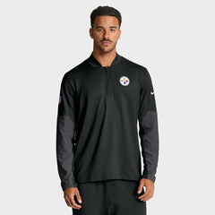 Pittsburgh Steelers Sideline Dri-FIT Half-Zip Pullover - Black - Nike