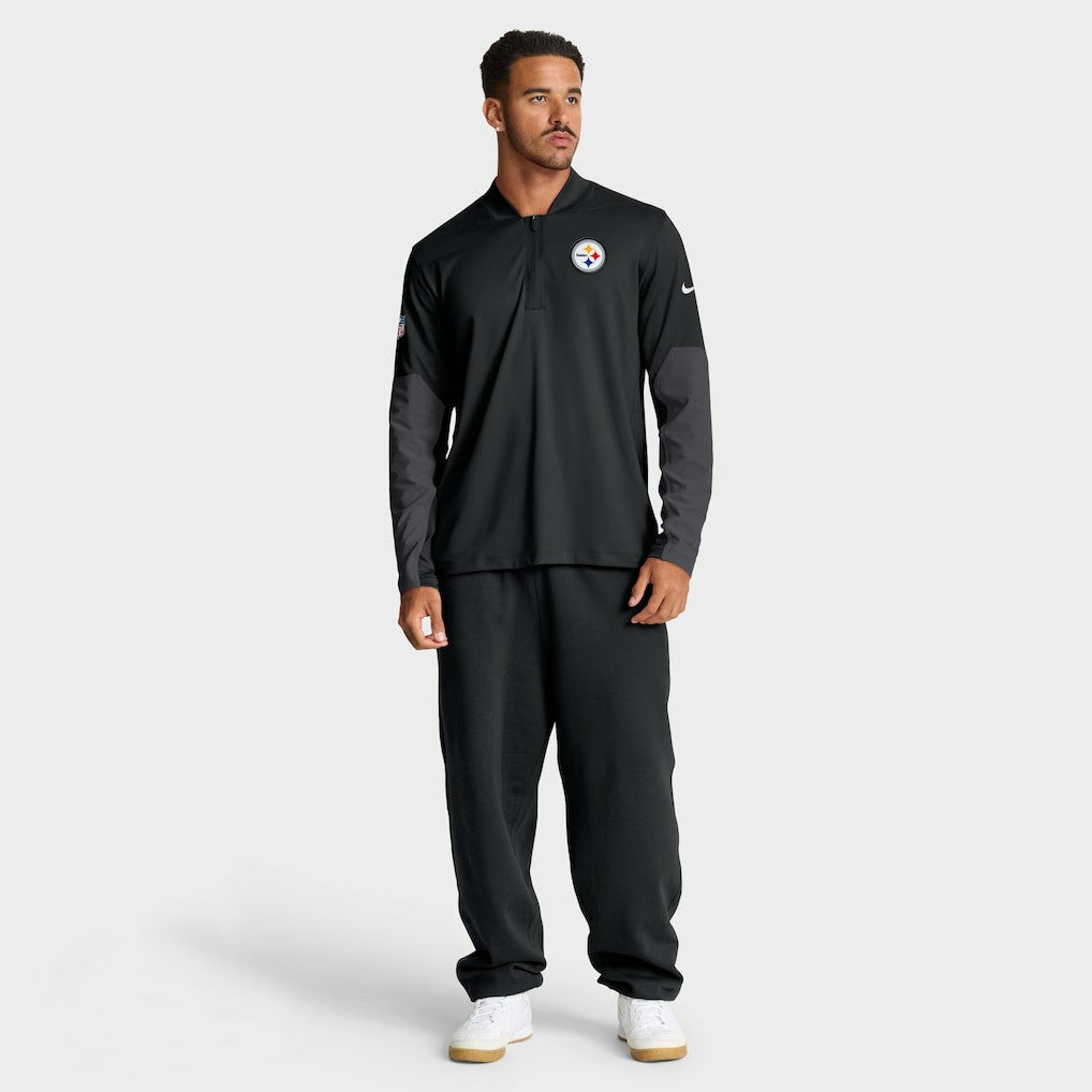 Pittsburgh Steelers Sideline Dri-FIT Half-Zip Pullover - Black - Nike