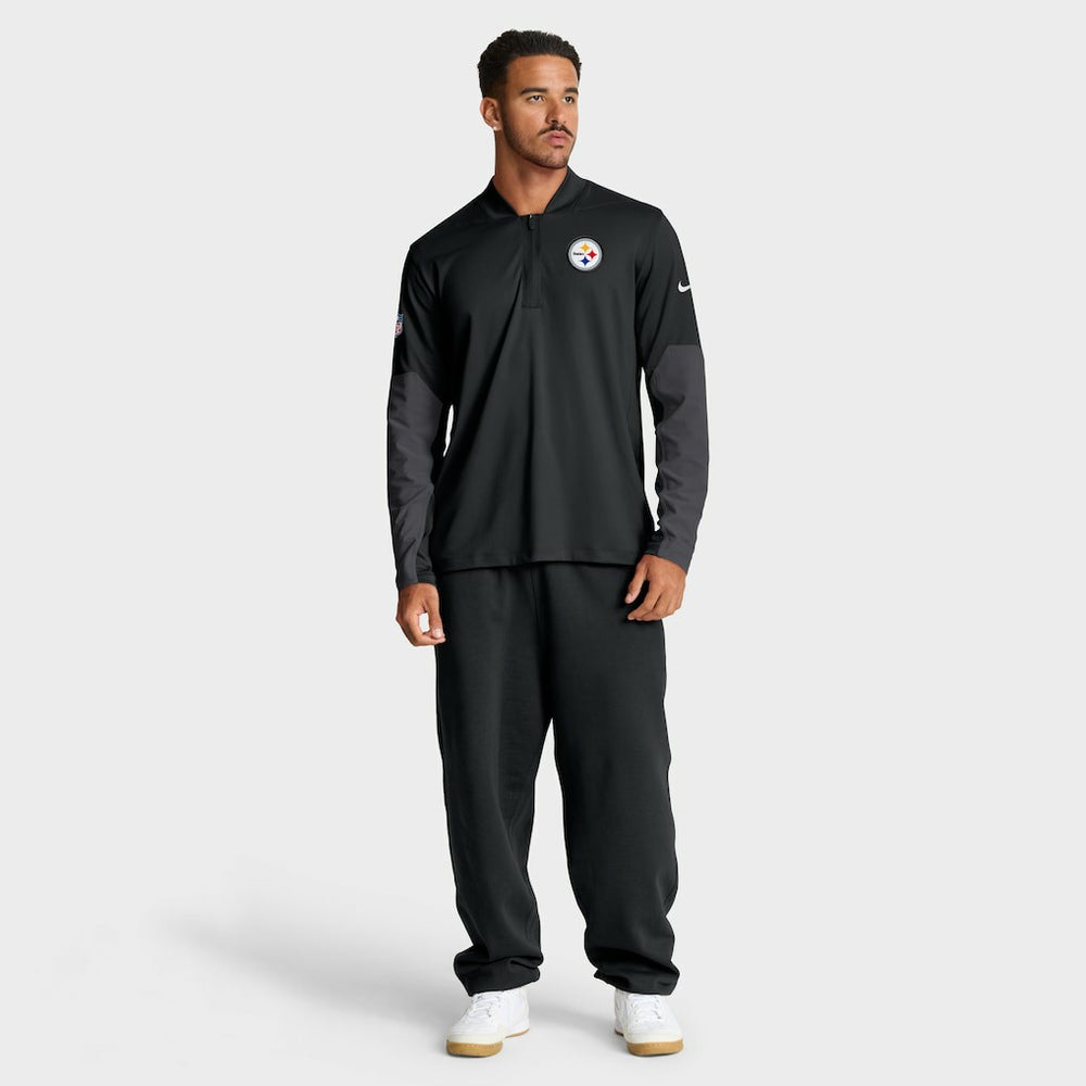 Pittsburgh Steelers Sideline Dri-FIT Half-Zip Pullover - Black - Nike