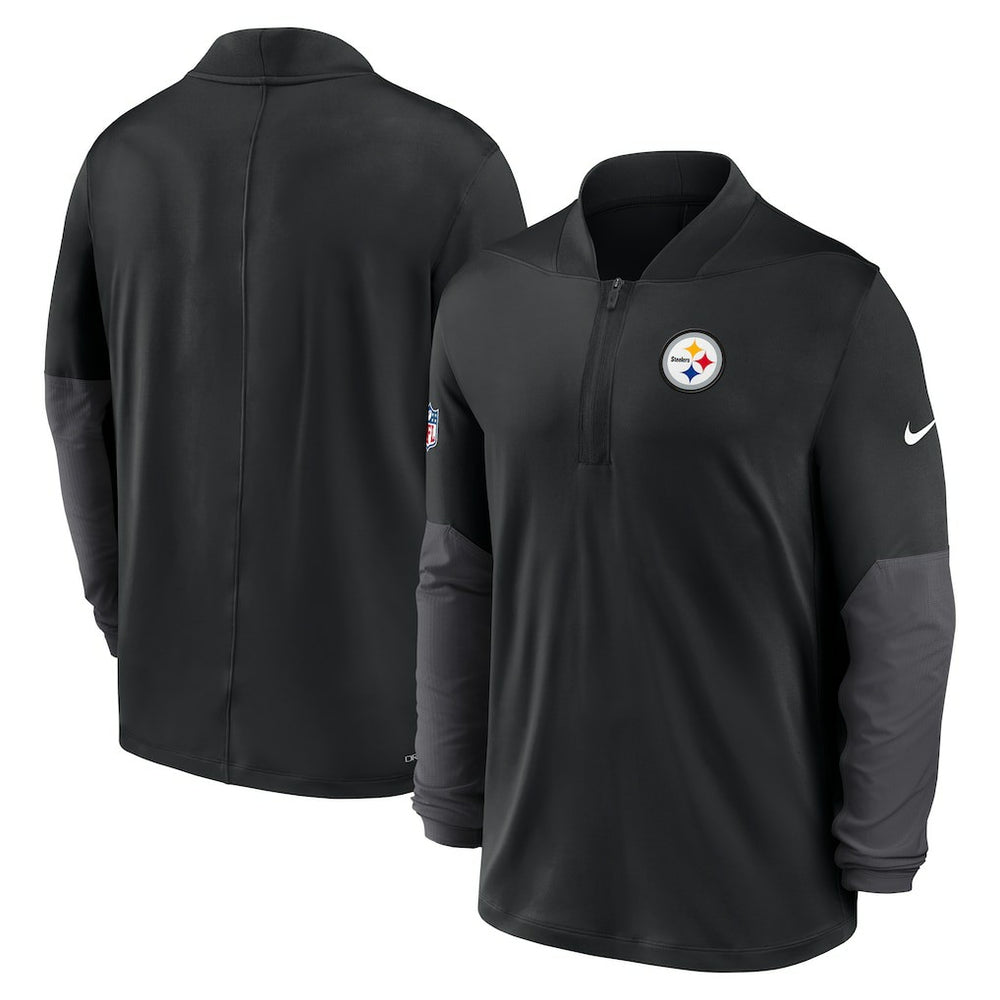 Pittsburgh Steelers Sideline Dri-FIT Half-Zip Pullover - Black - Nike