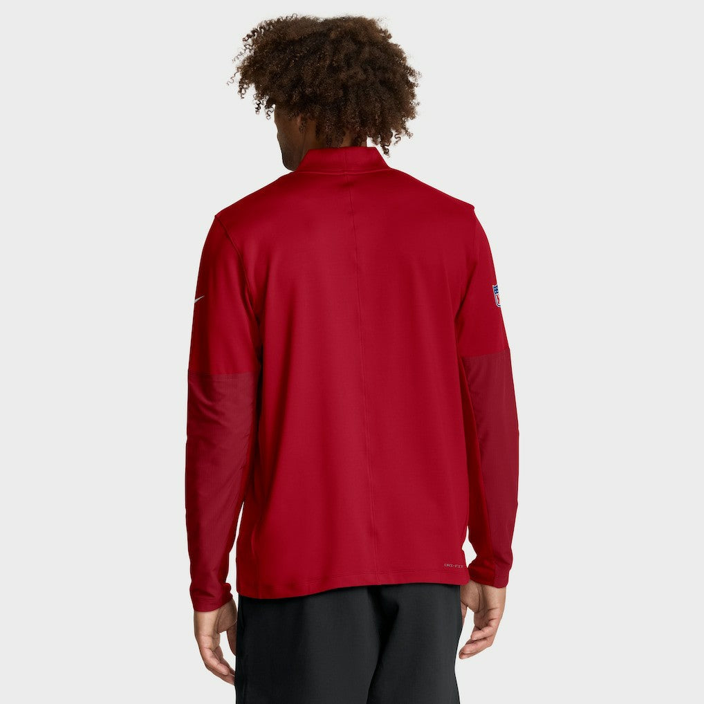 San Francisco 49ers Sideline Dri-FIT Half-Zip Pullover - Scarlet - Nike