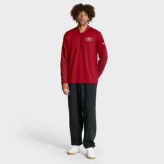 San Francisco 49ers Sideline Dri-FIT Half-Zip Pullover - Scarlet - Nike