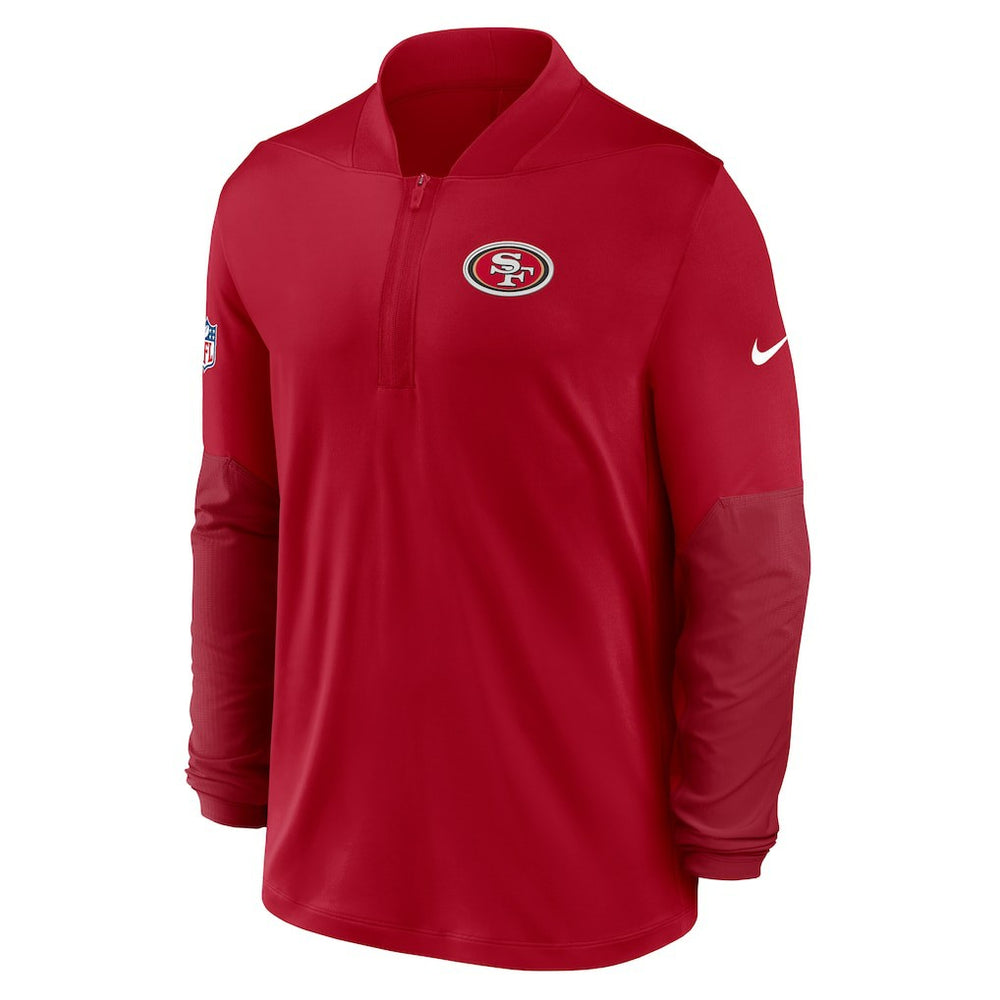 San Francisco 49ers Sideline Dri-FIT Half-Zip Pullover - Scarlet - Nike