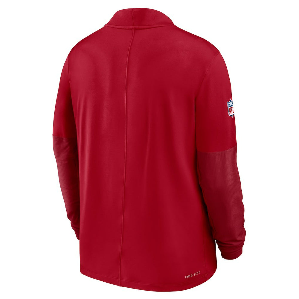 San Francisco 49ers Sideline Dri-FIT Half-Zip Pullover - Scarlet - Nike