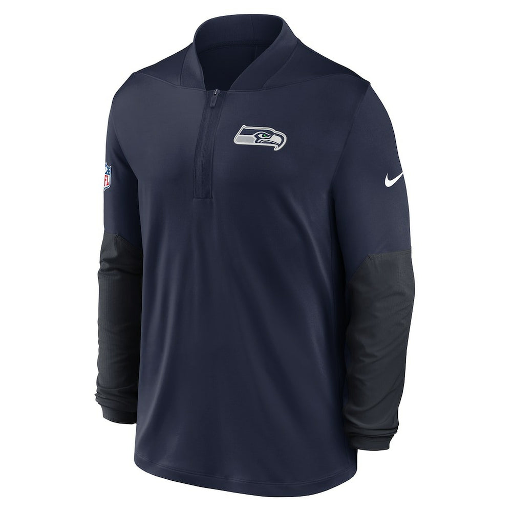Seattle Seahawks Sideline Dri-FIT Half-Zip Pullover - College Navy - Nike