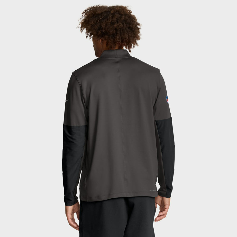 Tampa Bay Buccaneers Sideline Dri-FIT Half-Zip Pullover - Pewter - Nike