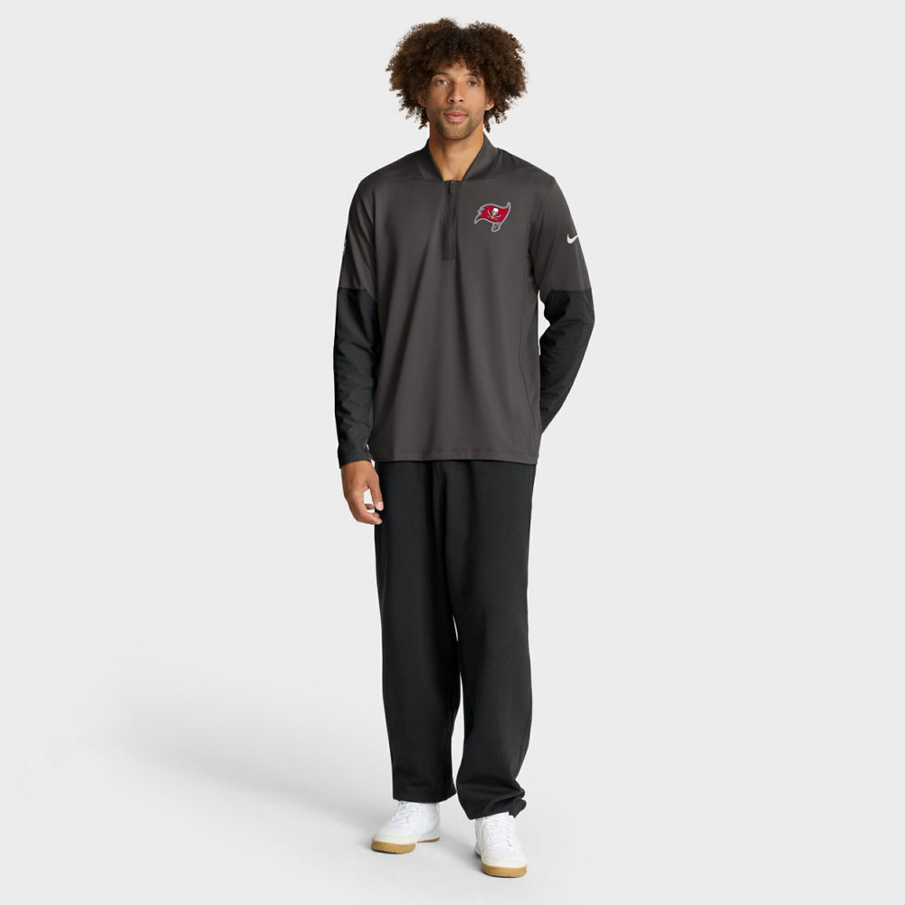 Tampa Bay Buccaneers Sideline Dri-FIT Half-Zip Pullover - Pewter - Nike