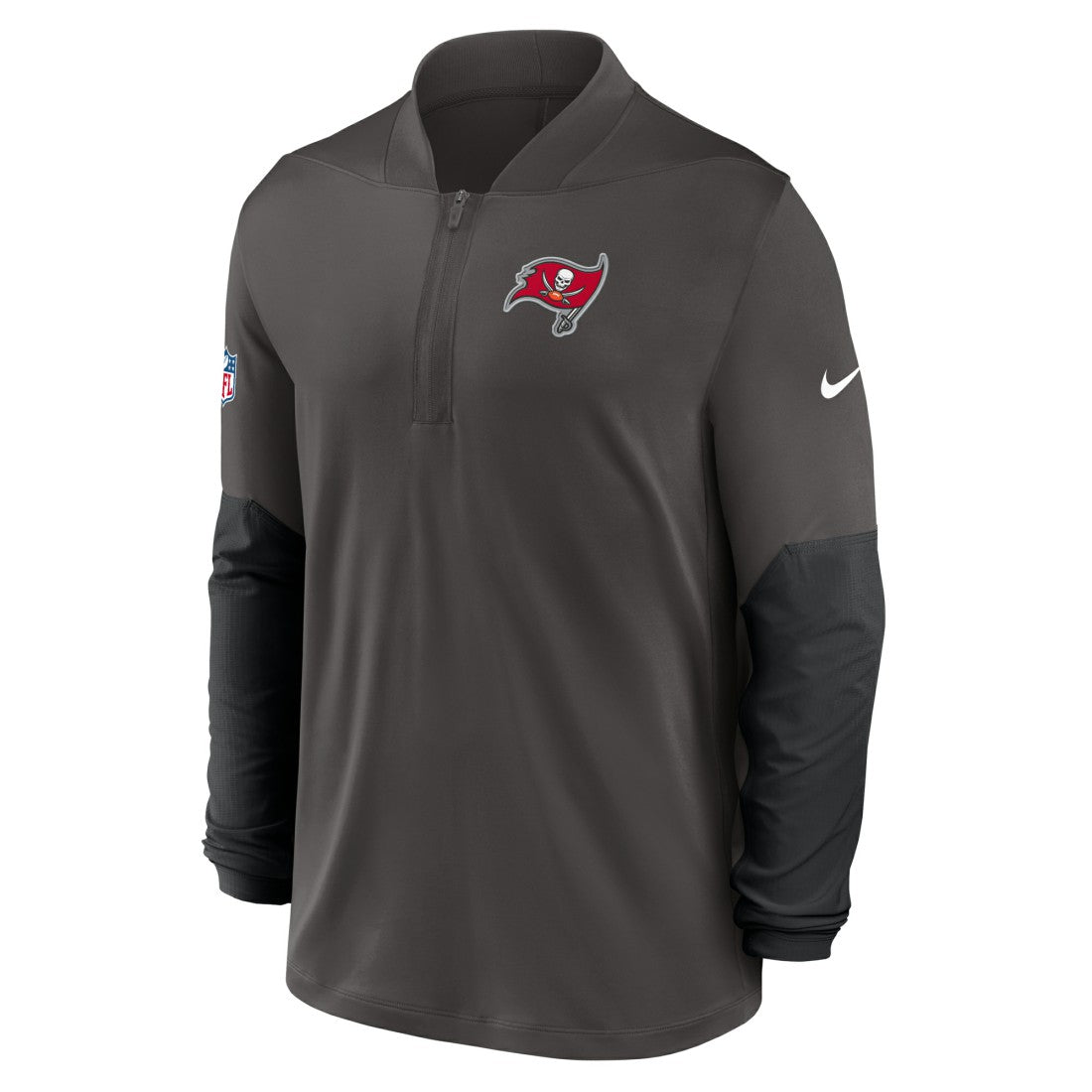 Tampa Bay Buccaneers Sideline Dri-FIT Half-Zip Pullover - Pewter - Nike