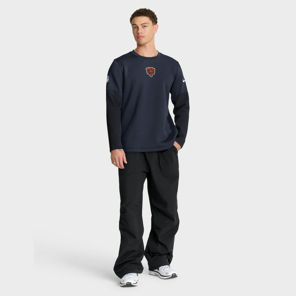 Chicago Bears Sideline Coach Therma-FIT Long Sleeve T-Shirt - Navy - Nike