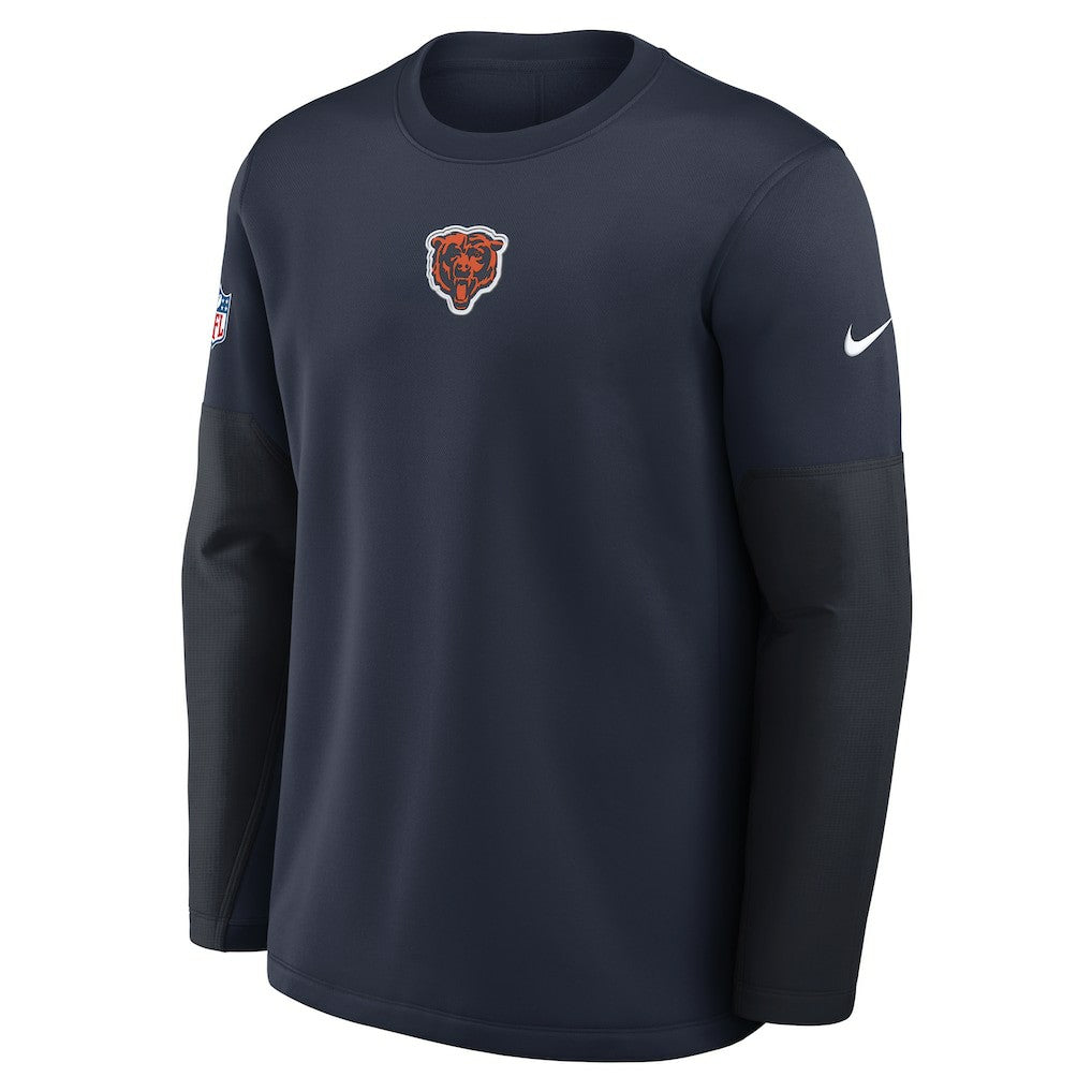 Chicago Bears Sideline Coach Therma-FIT Long Sleeve T-Shirt - Navy - Nike