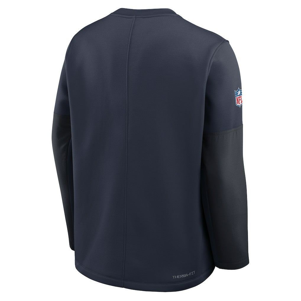 Chicago Bears Sideline Coach Therma-FIT Long Sleeve T-Shirt - Navy - Nike
