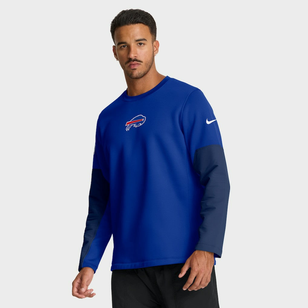 Buffalo Bills Sideline Coach Therma-FIT Long Sleeve T-Shirt - Royal - Nike