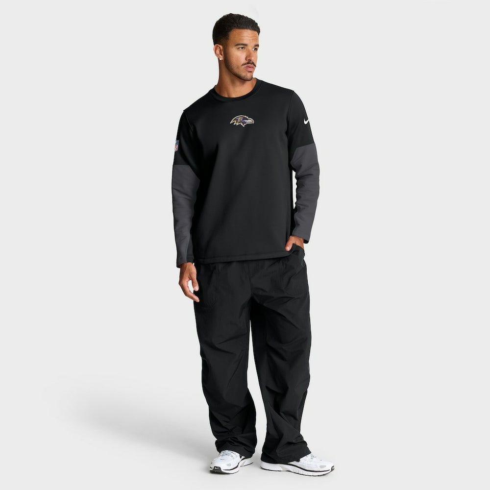 Baltimore Ravens Sideline Coach Therma-FIT Long Sleeve T-Shirt - Black - Nike