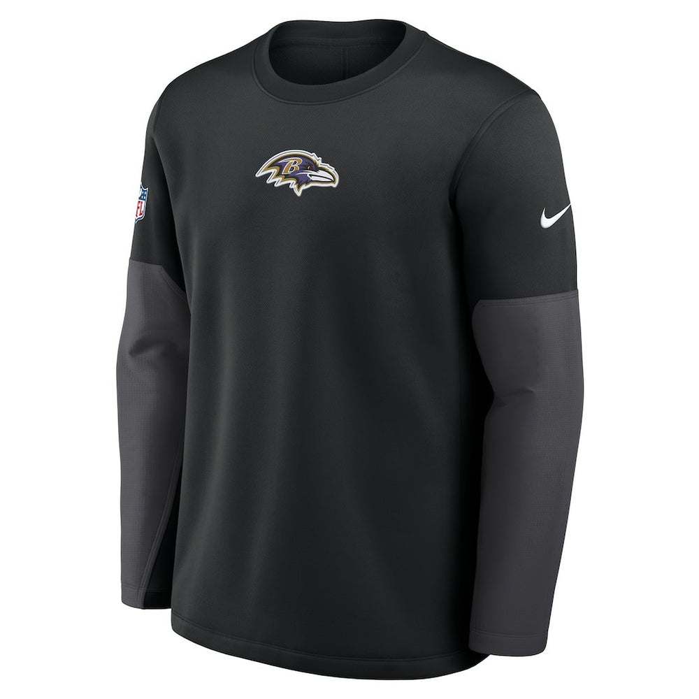 Baltimore Ravens Sideline Coach Therma-FIT Long Sleeve T-Shirt - Black - Nike