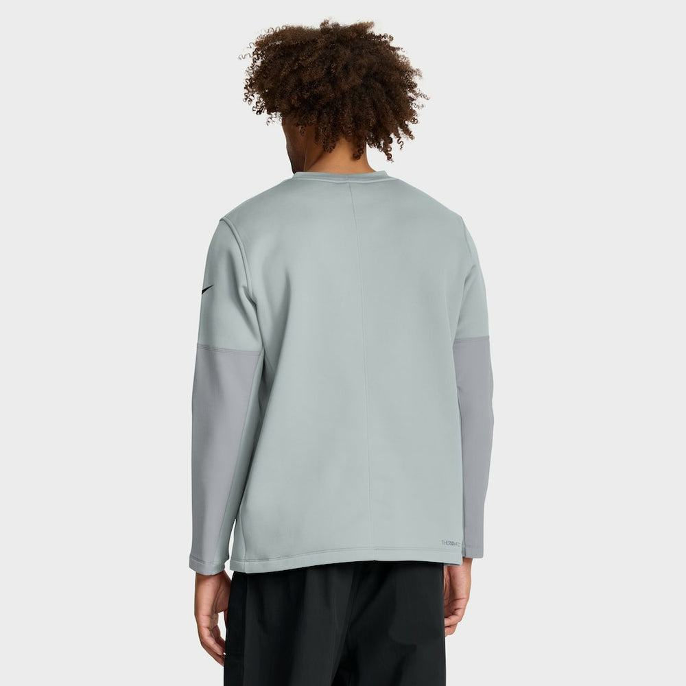 Las Vegas Raiders Sideline Coach Therma-FIT Long Sleeve T-Shirt - Silver - Nike