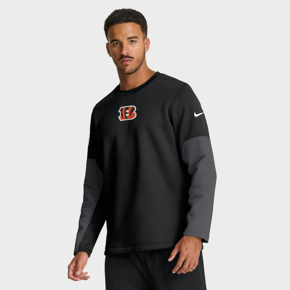 Cincinnati Bengals Sideline Coach Therma-FIT Long Sleeve T-Shirt - Black - Nike