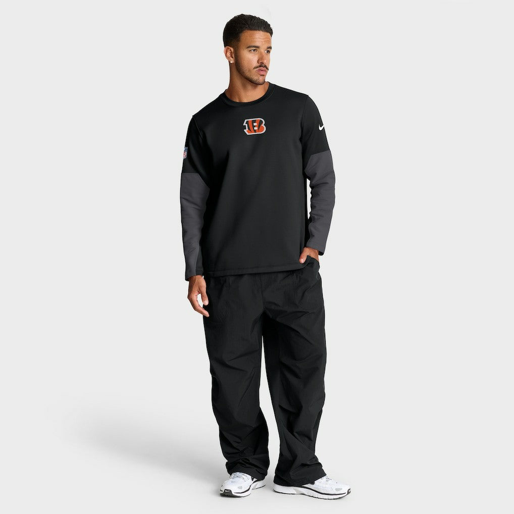 Cincinnati Bengals Sideline Coach Therma-FIT Long Sleeve T-Shirt - Black - Nike