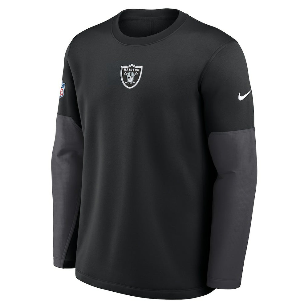 Las Vegas Raiders Sideline Coach Therma-FIT Long Sleeve T-Shirt - Black - Nike
