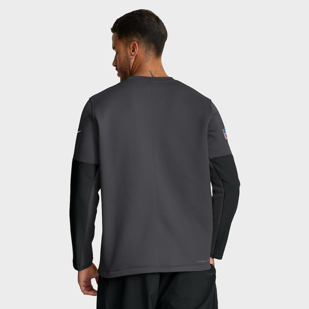 Cleveland Browns Sideline Coach Therma-FIT Long Sleeve T-Shirt - Anthracite - Nike
