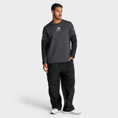 Cleveland Browns Sideline Coach Therma-FIT Long Sleeve T-Shirt - Anthracite - Nike