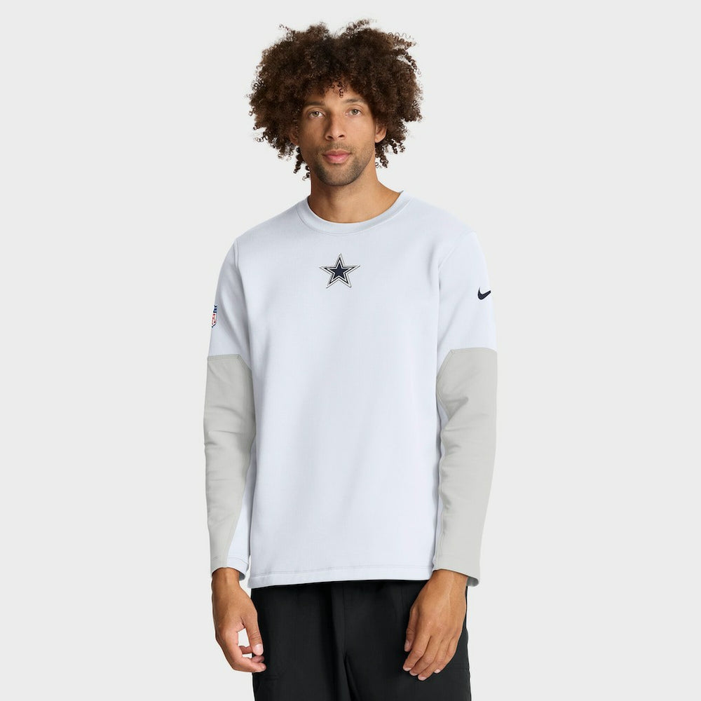 Dallas Cowboys Sideline Coach Therma-FIT Long Sleeve T-Shirt - White - Nike