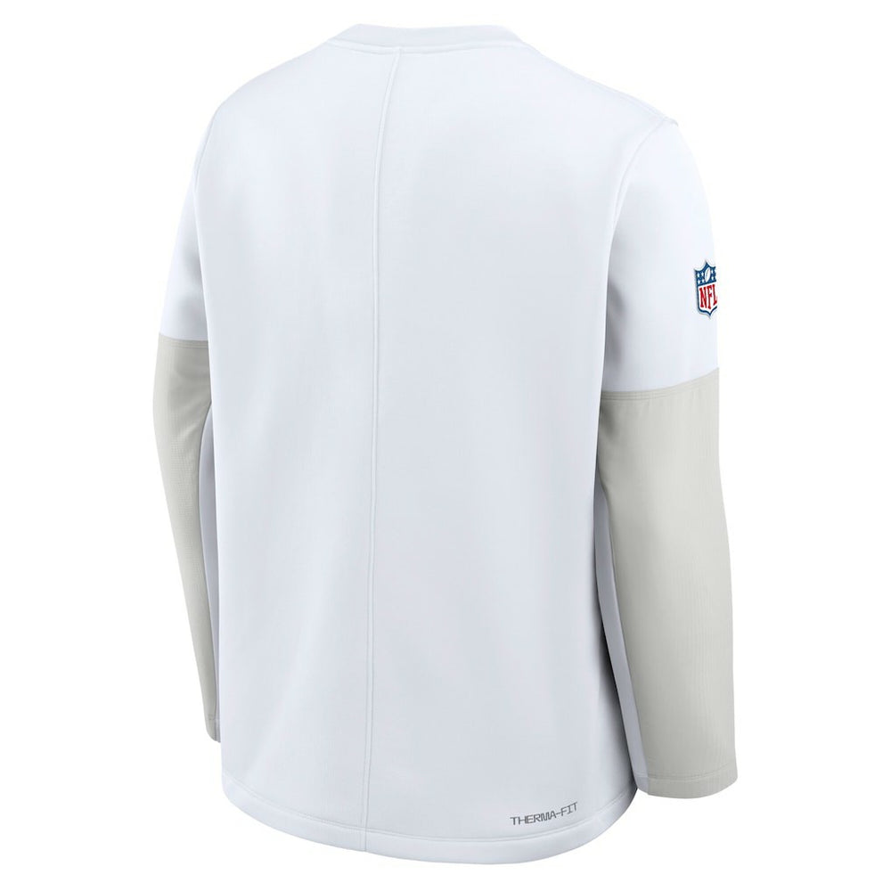 Dallas Cowboys Sideline Coach Therma-FIT Long Sleeve T-Shirt - White - Nike