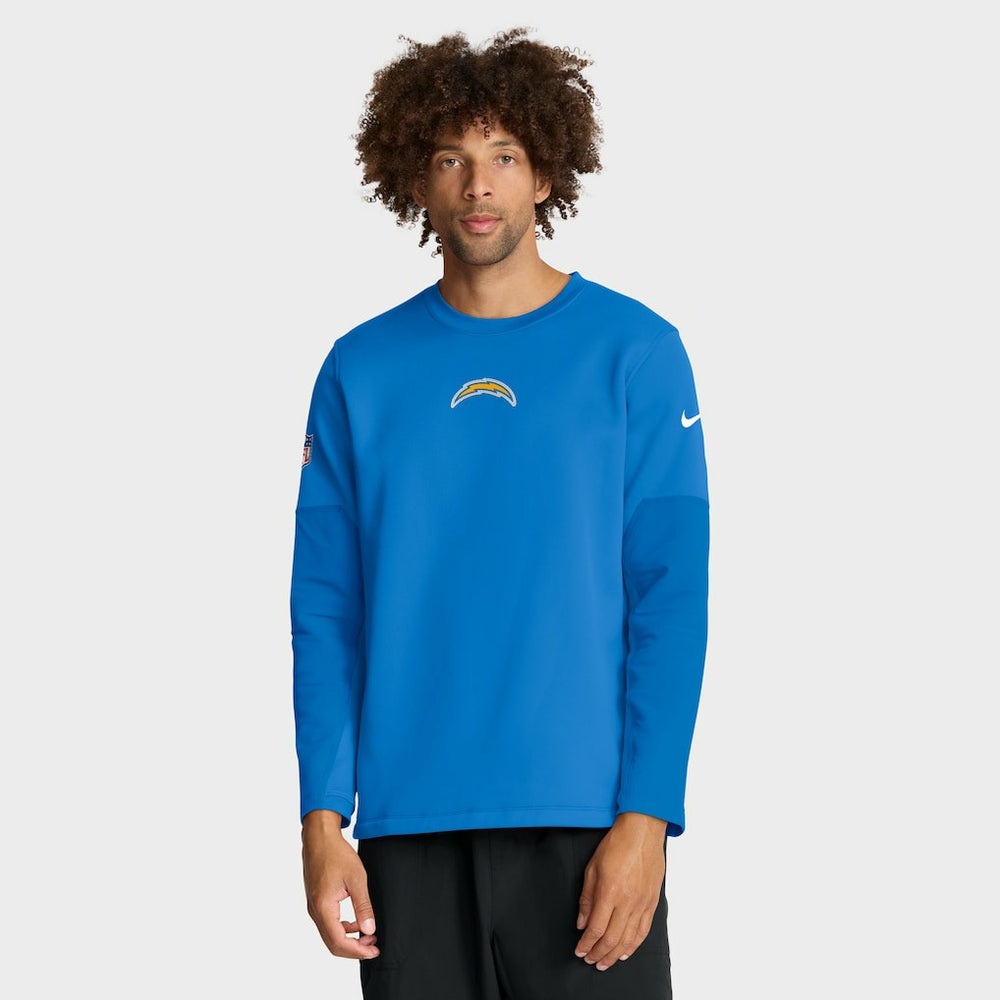 Los Angeles Chargers Sideline Coach Therma-FIT Long Sleeve T-Shirt - Powder Blue - Nike