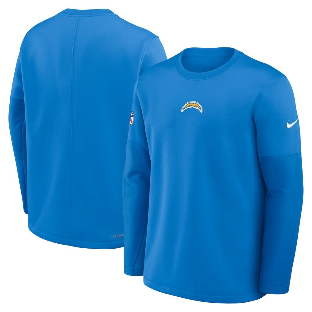 Los Angeles Chargers Sideline Coach Therma-FIT Long Sleeve T-Shirt - Powder Blue - Nike