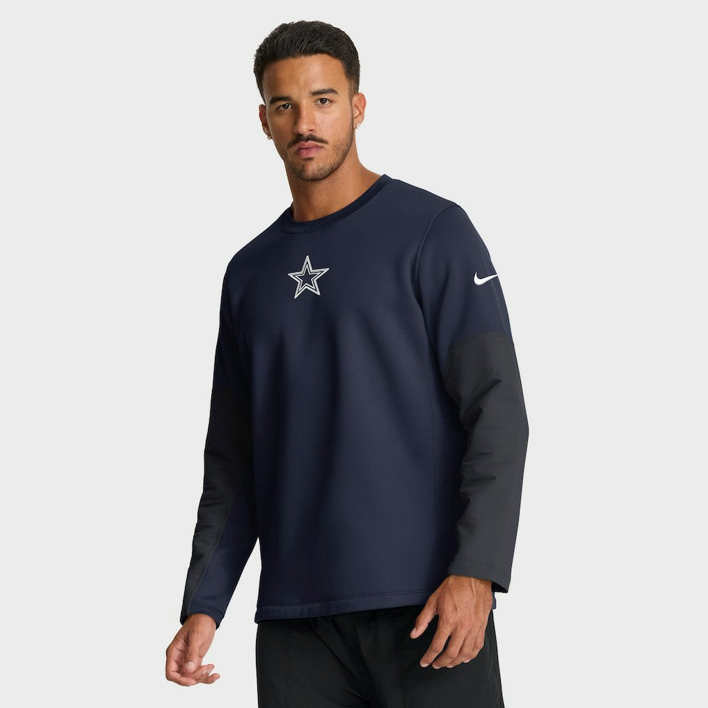 Dallas Cowboys Sideline Coach Therma-FIT Long Sleeve T-Shirt - Navy - Nike