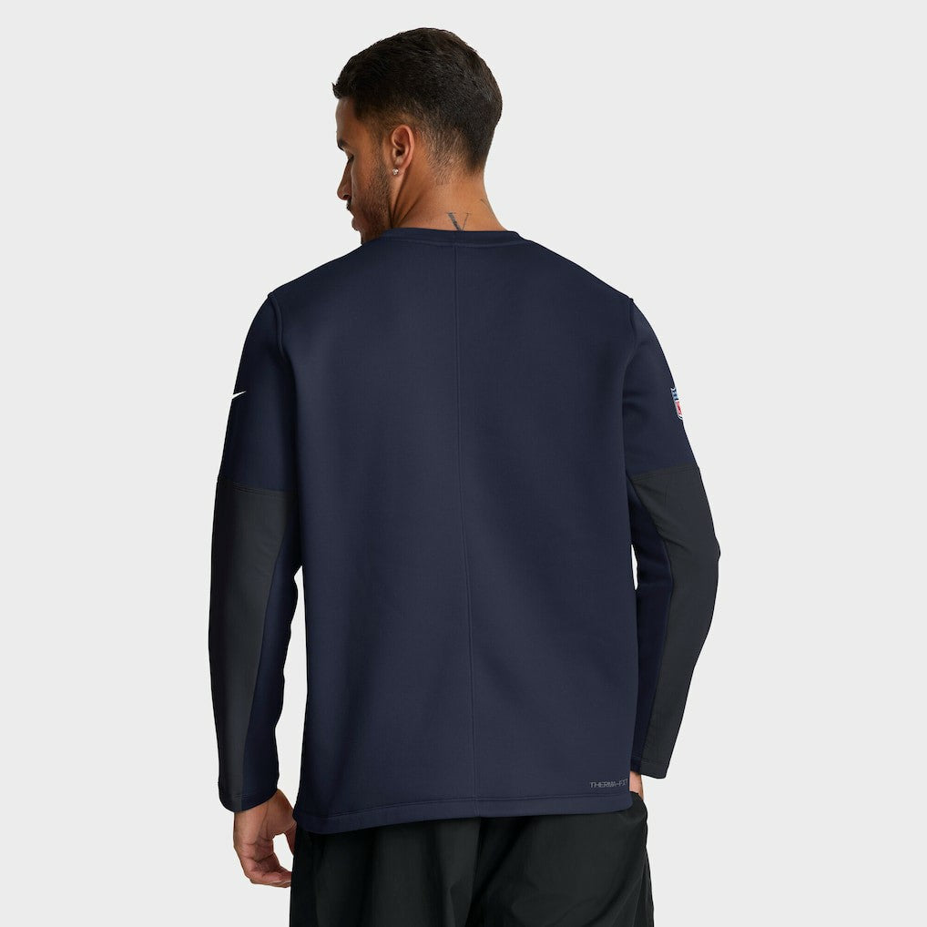 Dallas Cowboys Sideline Coach Therma-FIT Long Sleeve T-Shirt - Navy - Nike