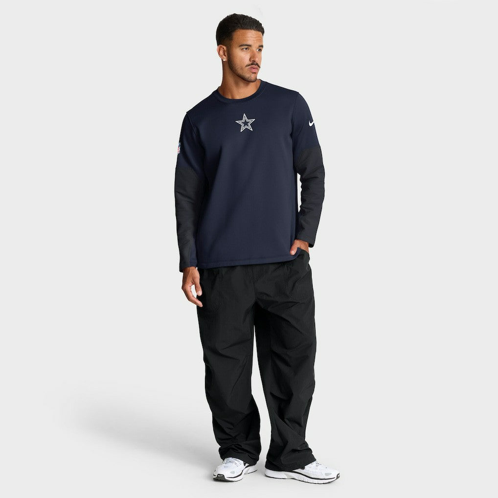 Dallas Cowboys Sideline Coach Therma-FIT Long Sleeve T-Shirt - Navy - Nike