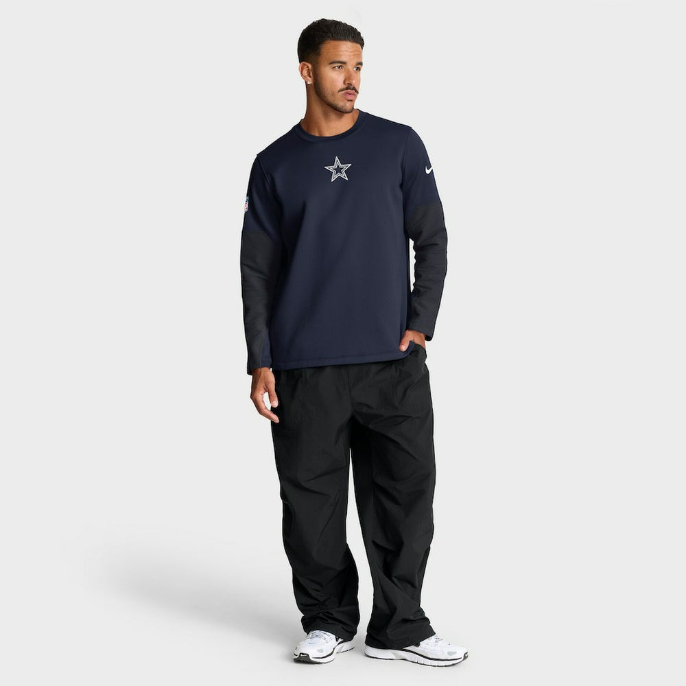 Dallas Cowboys Sideline Coach Therma-FIT Long Sleeve T-Shirt - Navy - Nike
