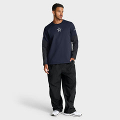 Dallas Cowboys Sideline Coach Therma-FIT Long Sleeve T-Shirt - Navy - Nike