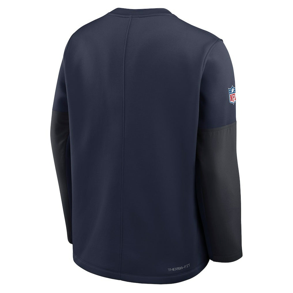 Dallas Cowboys Sideline Coach Therma-FIT Long Sleeve T-Shirt - Navy - Nike