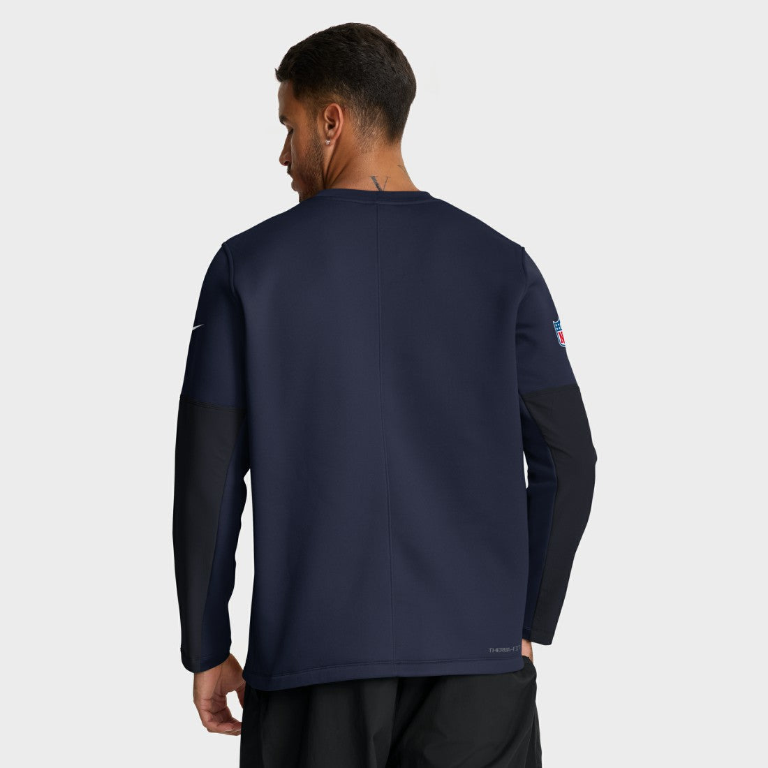 Denver Broncos Sideline Coach Therma-FIT Long Sleeve T-Shirt - Navy - Nike
