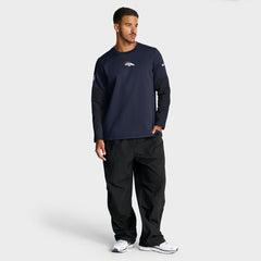 Denver Broncos Sideline Coach Therma-FIT Long Sleeve T-Shirt - Navy - Nike