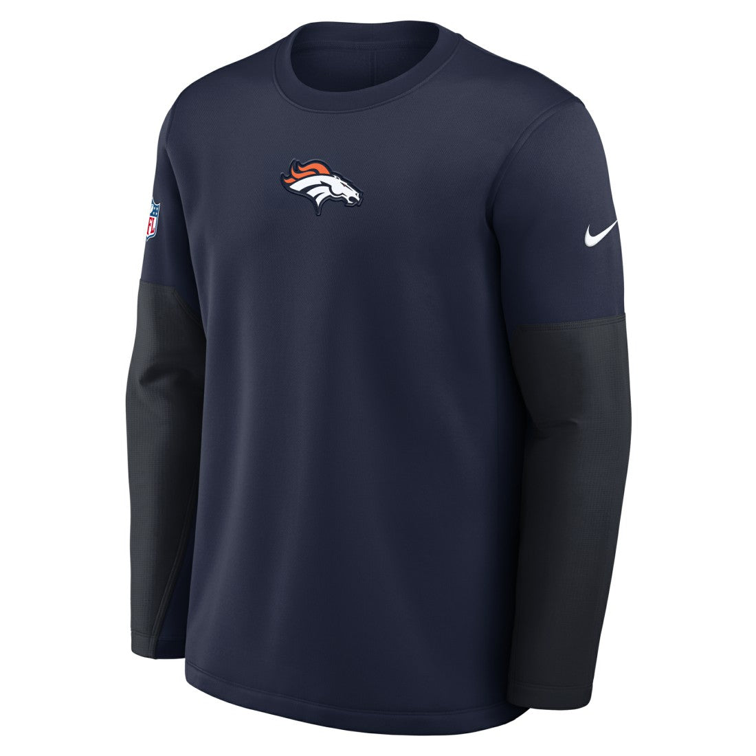 Denver Broncos Sideline Coach Therma-FIT Long Sleeve T-Shirt - Navy - Nike
