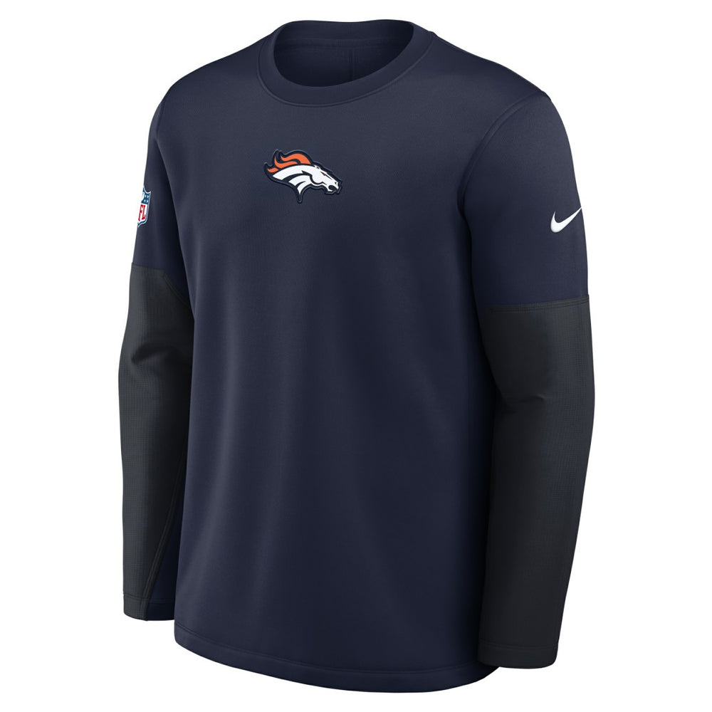Denver Broncos Sideline Coach Therma-FIT Long Sleeve T-Shirt - Navy - Nike