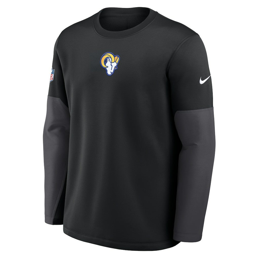 Los Angeles Rams Sideline Coach Therma-FIT Long Sleeve T-Shirt - Black - Nike