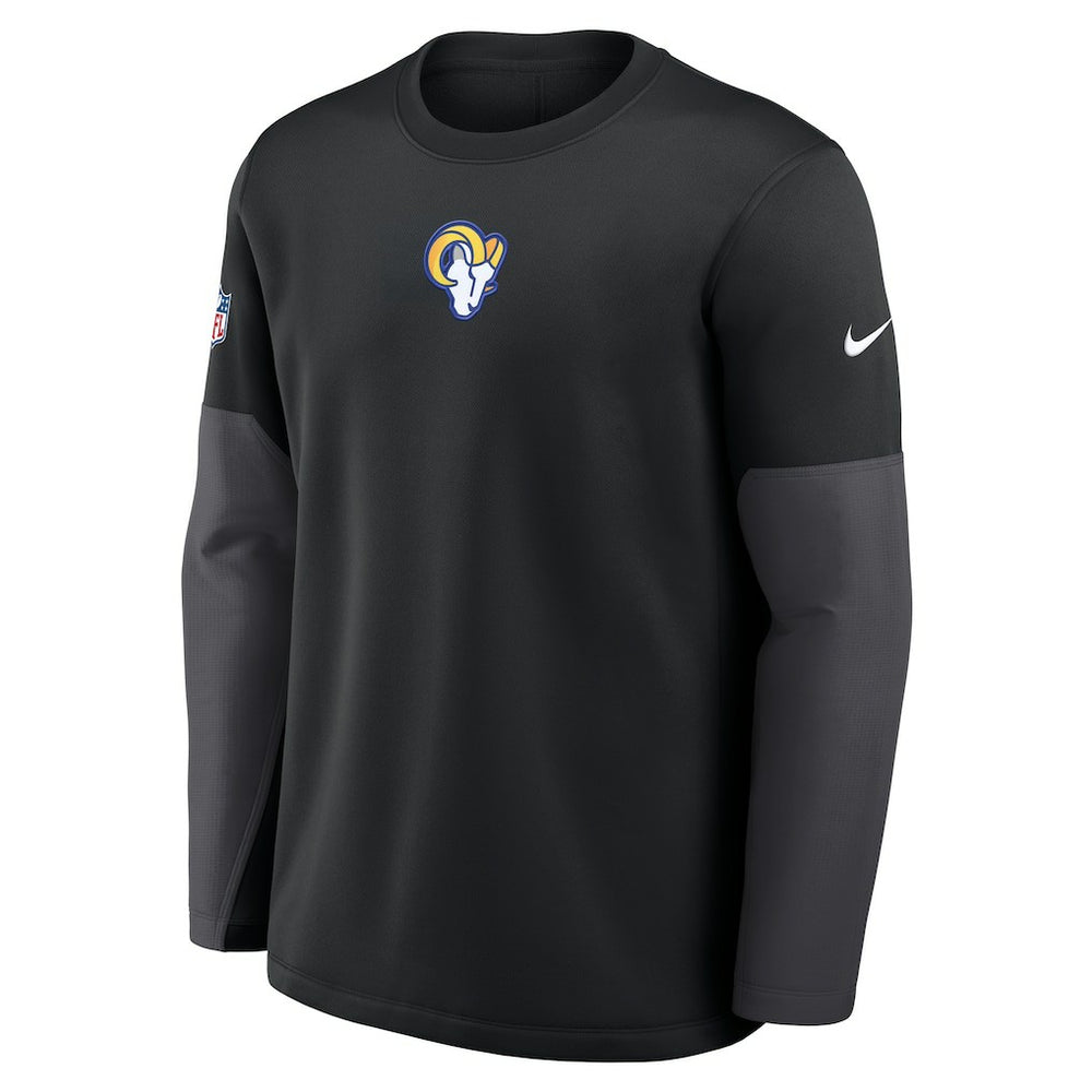 Los Angeles Rams Sideline Coach Therma-FIT Long Sleeve T-Shirt - Black - Nike