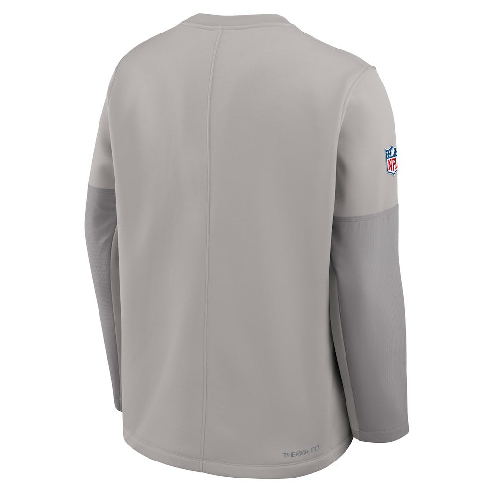 Miami Dolphins Sideline Coach Therma-FIT Long Sleeve T-Shirt - Gray - Nike