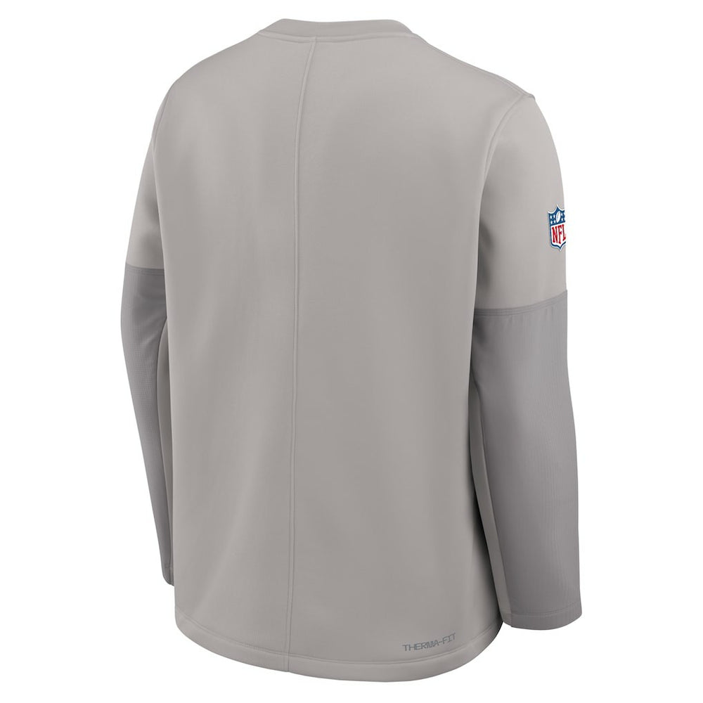 Miami Dolphins Sideline Coach Therma-FIT Long Sleeve T-Shirt - Gray - Nike