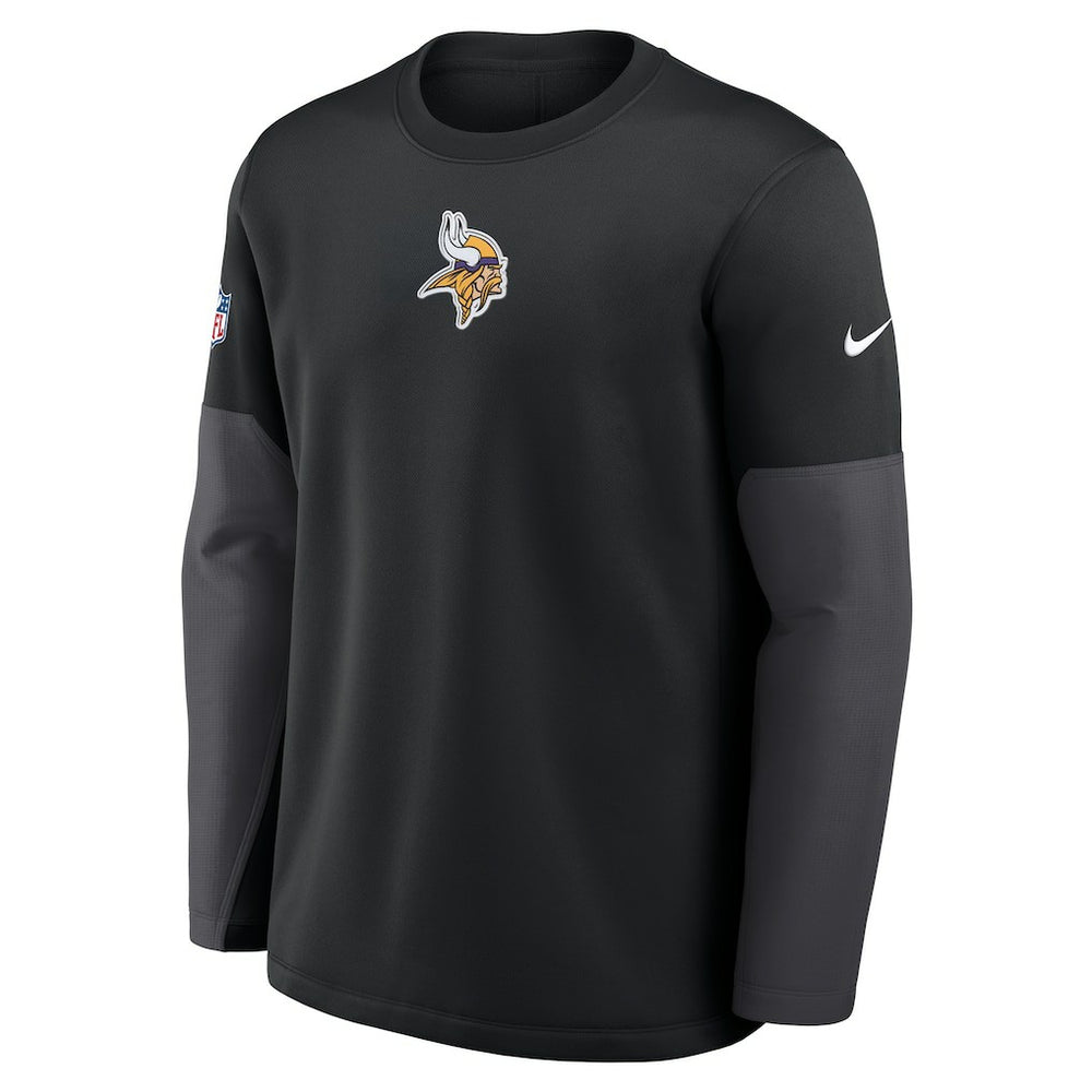 Minnesota Vikings Sideline Coach Therma-FIT Long Sleeve T-Shirt - Black - Nike